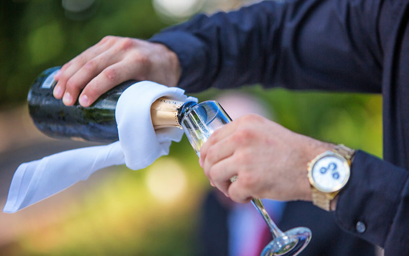 miami botanical garden wedding | champagne service