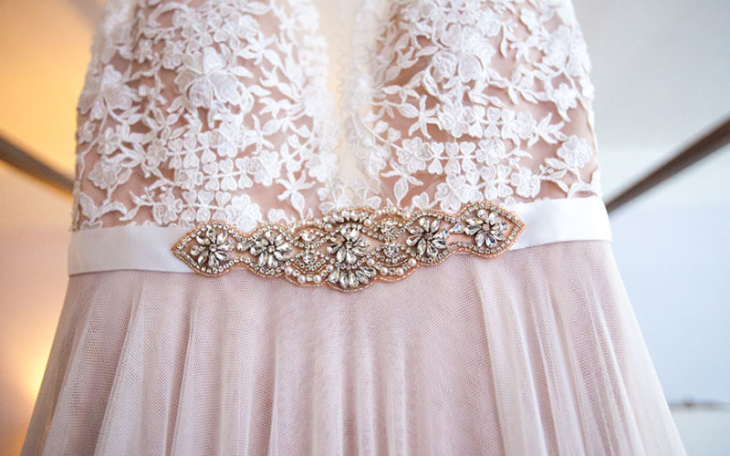 miami botanical garden wedding | wedding dress detail
