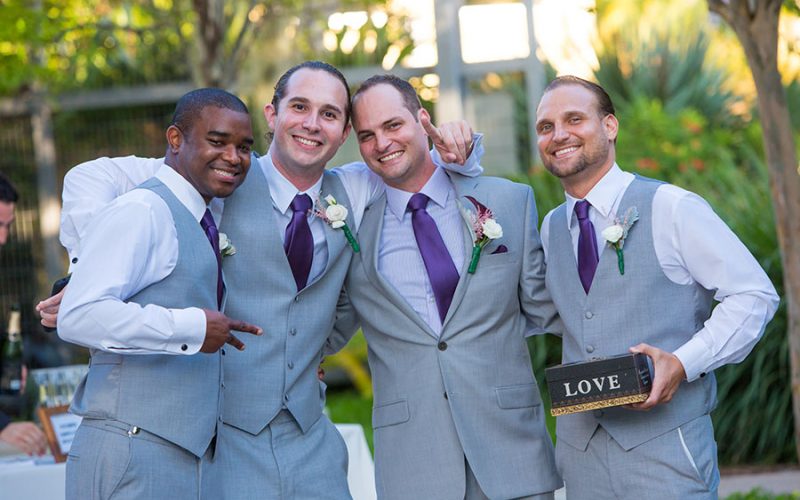 miami botanical garden wedding | groomsmen