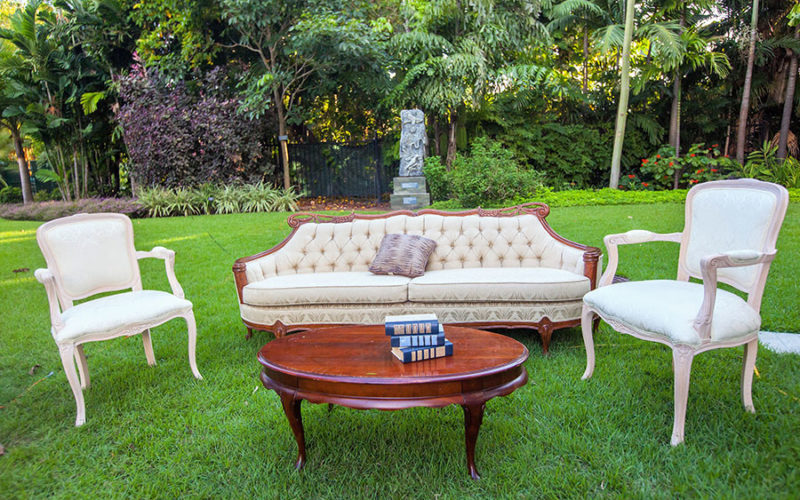 miami botanical garden wedding | lounge area