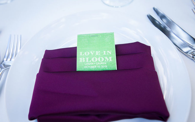 miami botanical garden wedding | placesetting