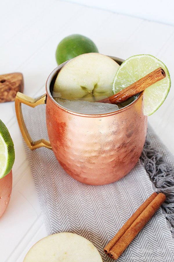 thanksgiving dinner menu | apple cider moscow mule