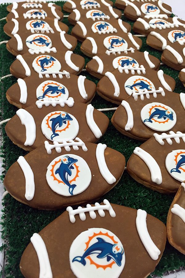 miami super bowl party catering | team cookies