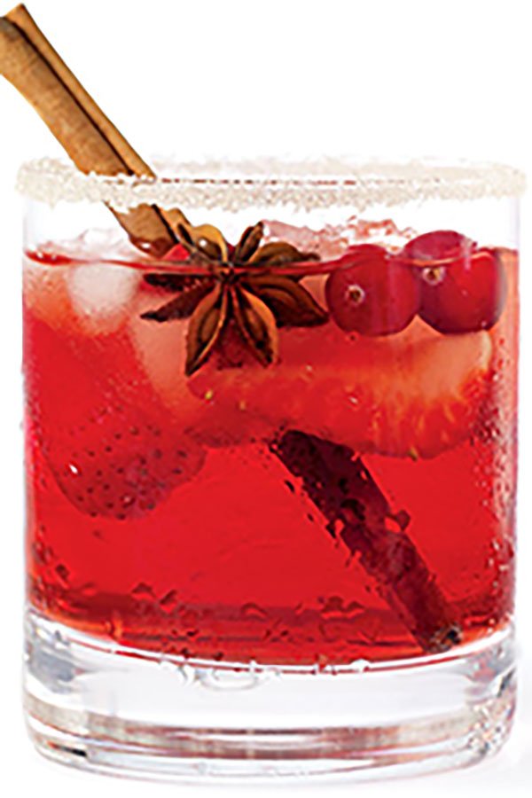thanksgiving menu 2019 | rose sangria with spiced cranberries