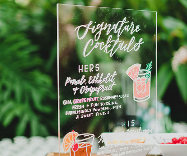 best miami wedding | signature cocktails at thalatta estate