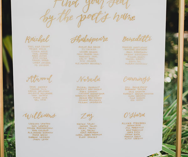 best miami wedding catering | seating chart