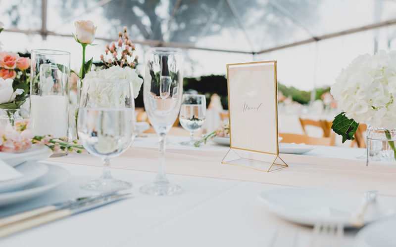 best miami wedding catering | table number