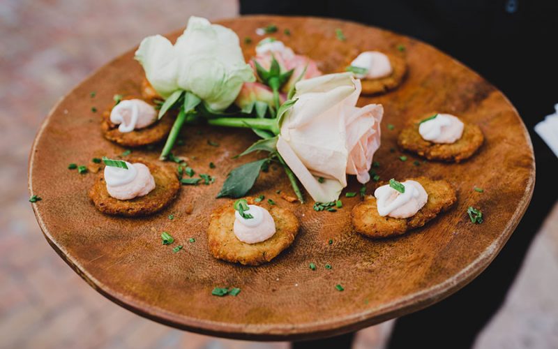 best miami wedding catering | tostones with caviar