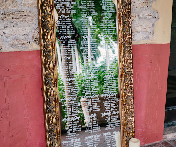 Deering Estate winter wedding in Miami | seating chart