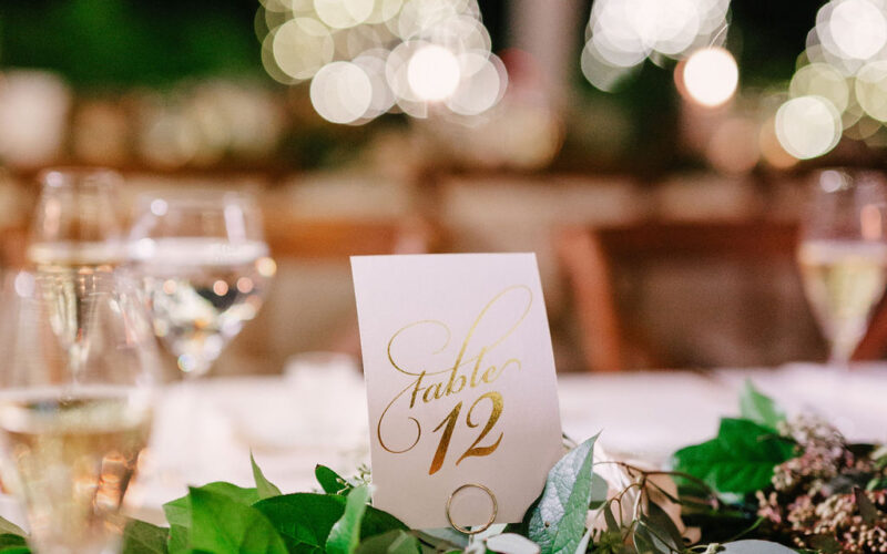 Deering Estate winter wedding in Miami | Table Number