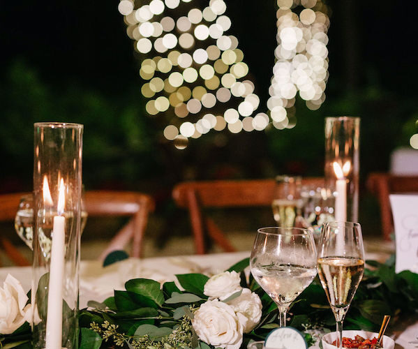 Deering Estate winter wedding in Miami | table decor