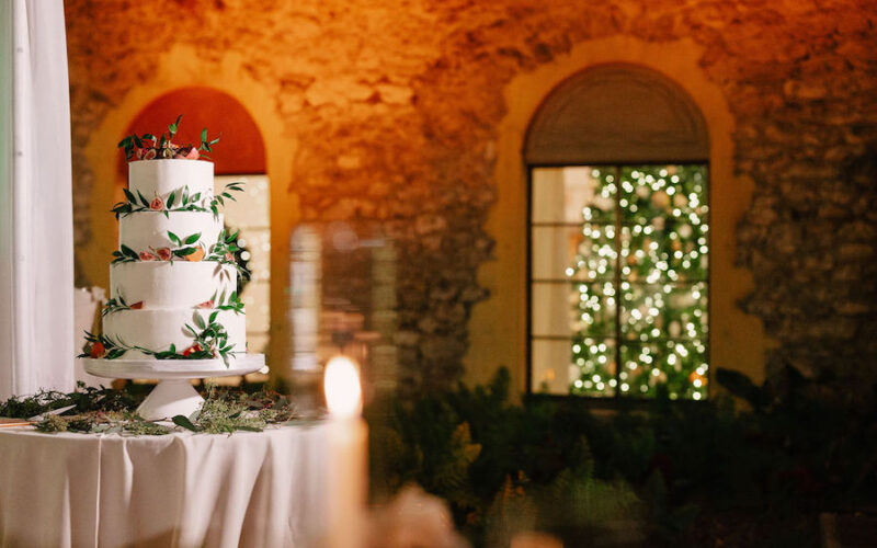 Deering Estate winter wedding in Miami | cake