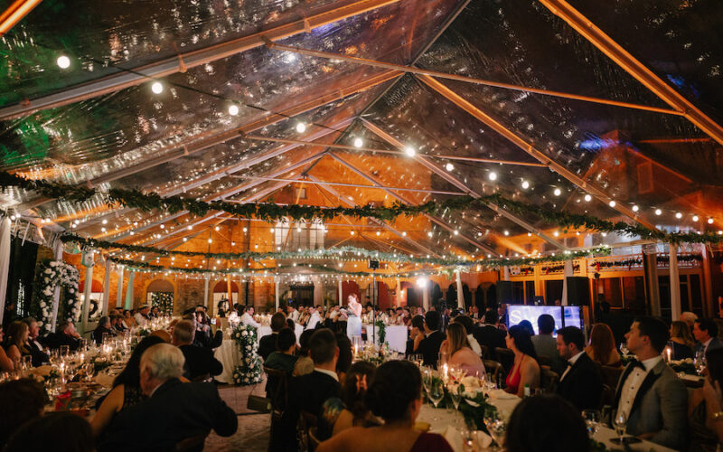 Deering Estate winter wedding in Miami | toasts