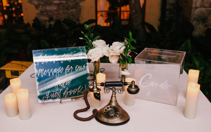 Deering Estate winter wedding in Miami | guest book