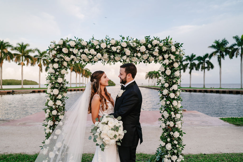 Deering Estate winter wedding in Miami | ceremony couple