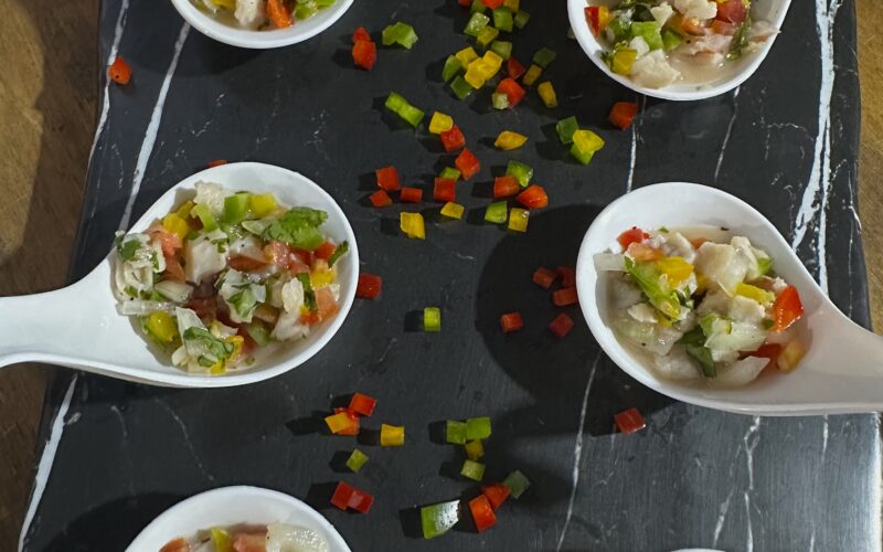 Vizcaya wedding Miami | Caroline and Marc | ceviche spoons