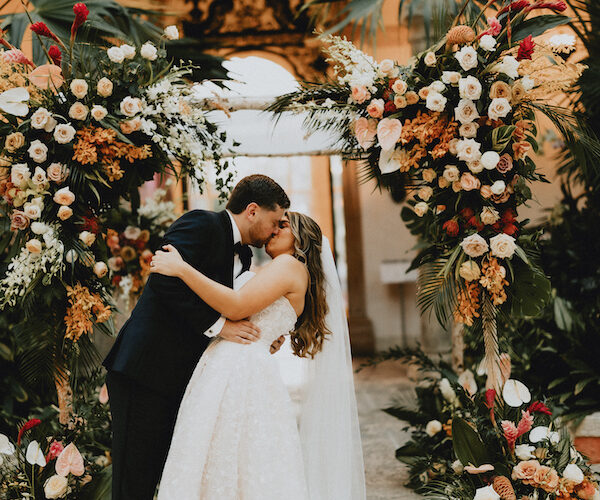 Vizcaya wedding Miami | Caroline and Marc | couple under Chuppah