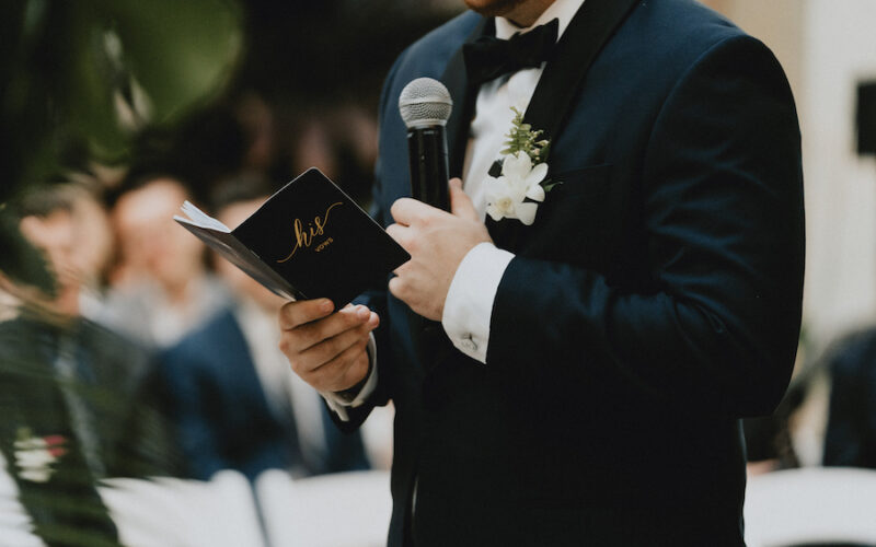 Vizcaya wedding Miami | Caroline and Marc | groom shares vows