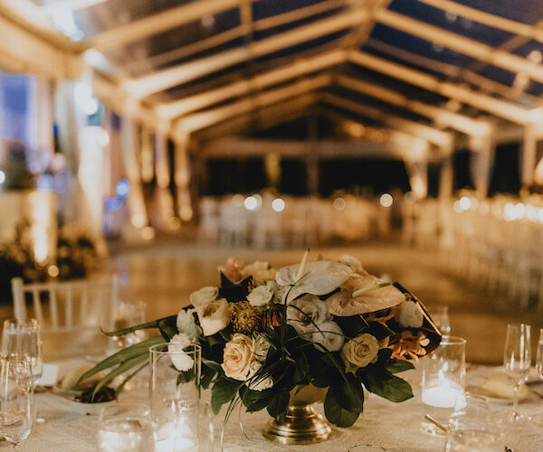 Vizcaya wedding Miami | Caroline and Marc | reception space at night