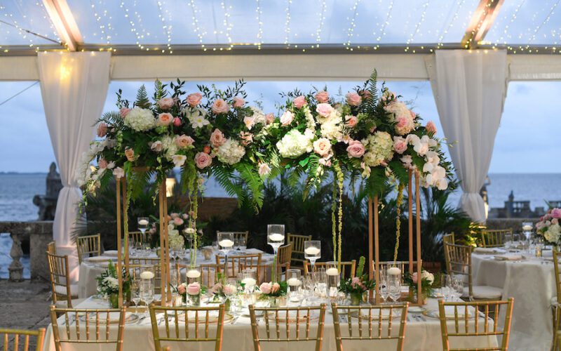 vizcaya miami wedding reception dining table