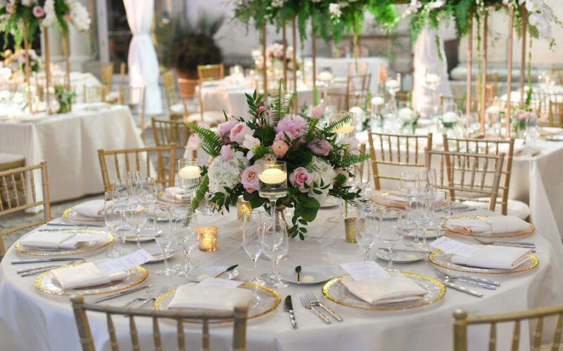 vizcaya miami wedding reception dining table
